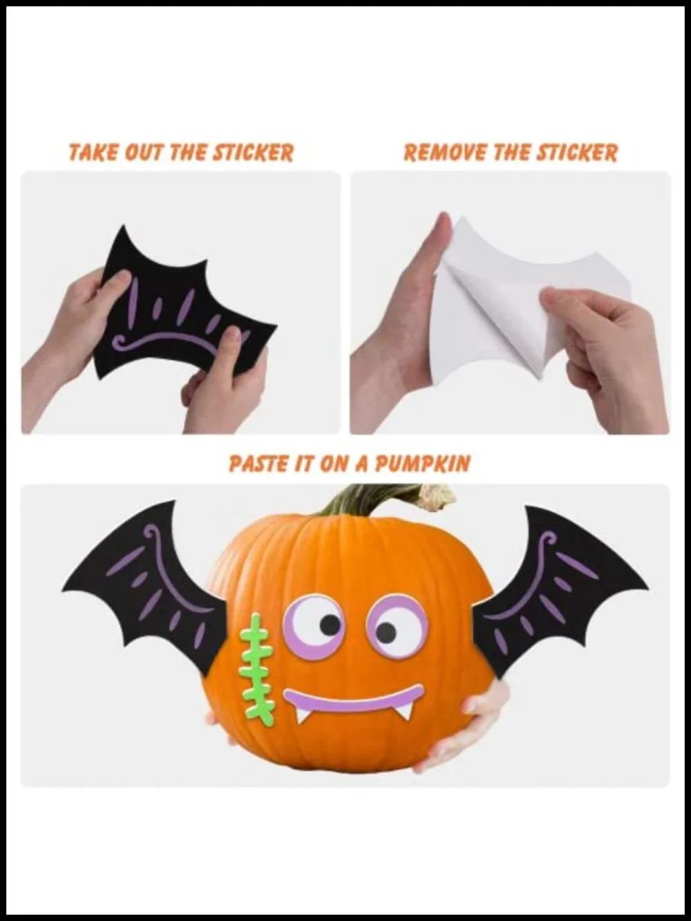 Foam Halloween Pumpkin Decorating Kit with Stickers - DIY Craft for Kids and